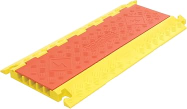 General Purpose Cable Guard, 36" L x 17-1/4"W x 1-15/16"H, 5-Channel, Yellow/Orange