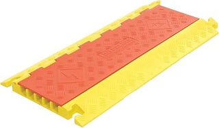 General Purpose Cable Guard, 36" L x 17-1/4"W x 1-15/16"H, 5-Channel, Yellow/Orange