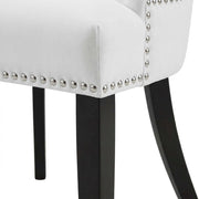 Faux Leather Upholstered Dining Chairs Set of by Furnifact – Faux Leather, White, Pack of 4