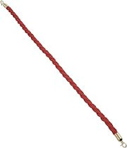 Global Industrial Vinyl Braided Rope 59" with Ends for Portable Gold Post, Red