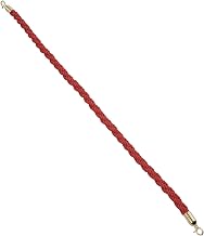 Global Industrial Vinyl Braided Rope 59" with Ends for Portable Gold Post, Red