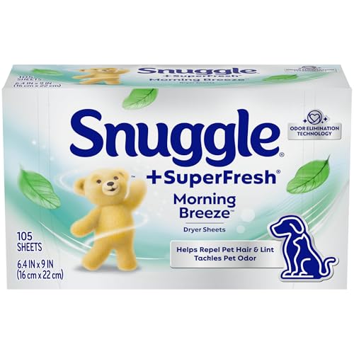Snuggle No Artificial Color / 105 Count (Pack of 1) / Original Dryer Sheets