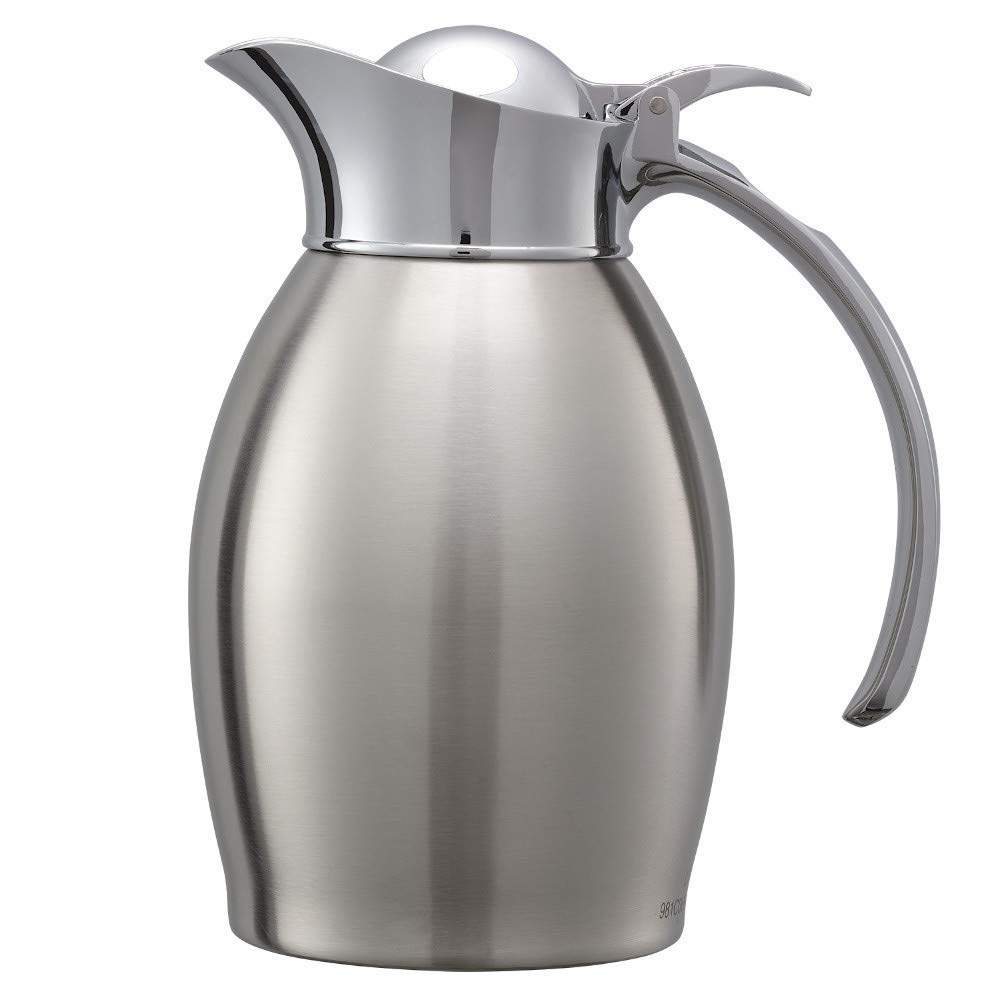 Carafe, 20 Ounce Capacity, Brushed Finish, (Case of 6) by Service Ideas – 20 Ounces, Stainless Steel, Pack of 6, Model 981C06BS