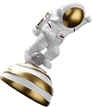 ERINGOGO Realistic Golden Resin Astronaut Figurine Desktop Decor for Home and Parties, Lovely Spaceman Statue Collection Ornament and Space Theme Display