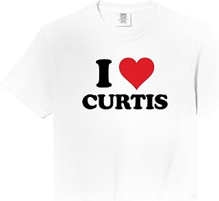 I Heart Curtis First Name I Love Personalized Stuff Comfort Colors Crop Top