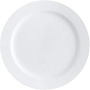 CAC China ALP-21M Elegant Alps Fully Glazed Porcelain Round Plate, 12" Diameter by 3/4", Bone White (Box of 12)