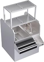 Krowne Metal KRPT-36LP-10 Royal Series Underbar Pass-Thru Ice Bin/Cocktail Station 36"W x 45"D w/ 18"W Ice Bin on Left