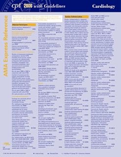 Cpt 2006 Express Reference Coding Card Urology/nephrology