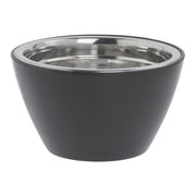 Serving Bowl Black Melamine with Stainless Steel Bowl Insert - 7" Dia x 4" D by HUBERT – Melamine, Black, Model 92711+31062