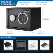 Barska Black / One Size / Compact Cabinet Safes