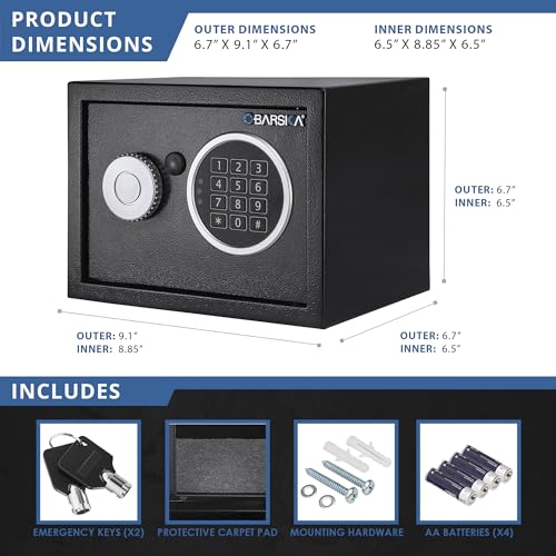 Barska Black / One Size / Compact Cabinet Safes