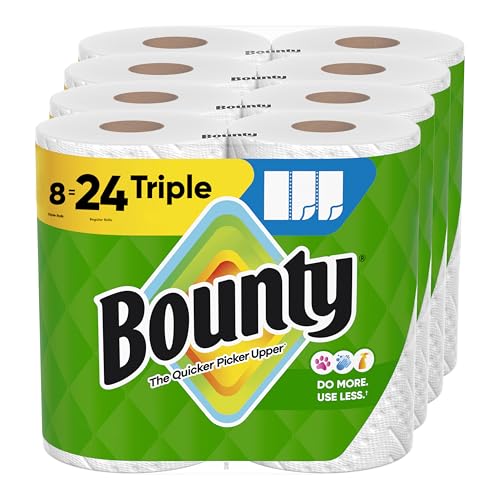 Bounty White / 8 Rolls (123 Sheets) / Triple Paper Towels
