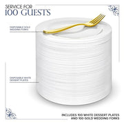 Stock Your Home 8 Pack Pack of 25 / White / Classic Plates
