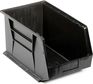 QUANTUM STORAGE SYSTEMS 550119BK Plastic Hang & Stack Bin, Black - 18 x 11 x 10 in.