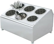 Vollrath 97241 Silv-A-Tainer S/S 6-Hole Silverware Container