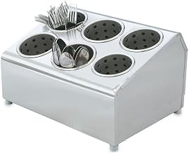 Vollrath 97241 Silv-A-Tainer S/S 6-Hole Silverware Container