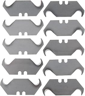 KLEIN TOOLS 44126 Utility Knife Blades, Heavy-Duty Replacement Utility Knife Hook Blades for Roofing and Carpet, 10-Pack