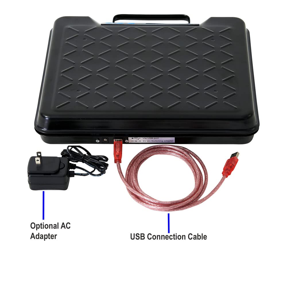 SBWGP100 - Portable Electronic Utility Bench Scale by Brecknell – 100 lb Capacity, Plastic, Black
