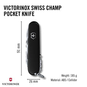 Victorinox Black / SwissChamp / 3.6" Folding Knives