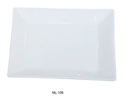 Mainland Collection 9" Super White Porcelain Square Plate BOX of by Yanco – 9 inches, Porcelain, White, Pack of 24, Model ML-109