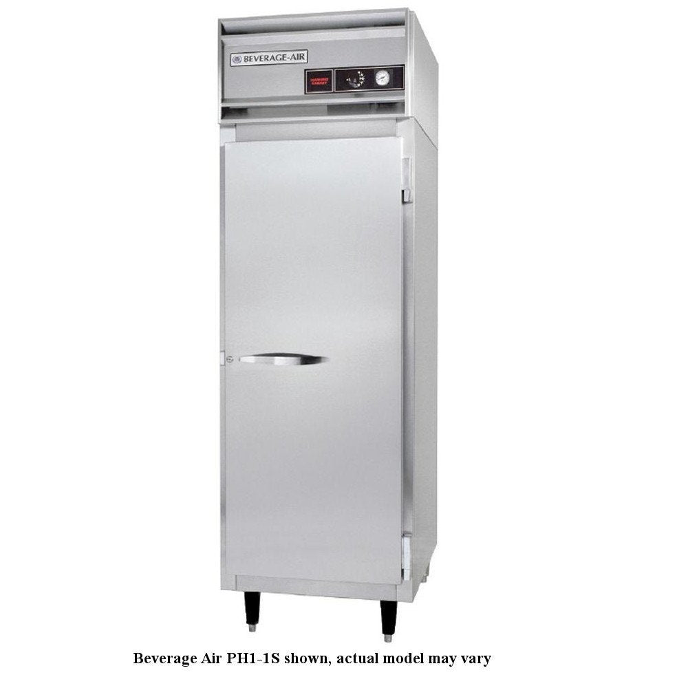 P Series - Top Mount - Reach in Warming Cabinet - Single Section - Half Solid Doors by Beverage-Air – Model PH1-1HS