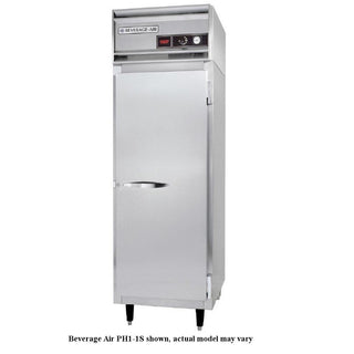 P Series - Top Mount - Reach in Warming Cabinet - Single Section - Half Solid Doors by Beverage-Air – Model PH1-1HS