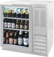 Beverage-Air BB36G-1-S 36" One Glass Door Back Bar Refrigerator 8.8 cu. ft. Capacity Stainless Steel Exterior and Side Mounted