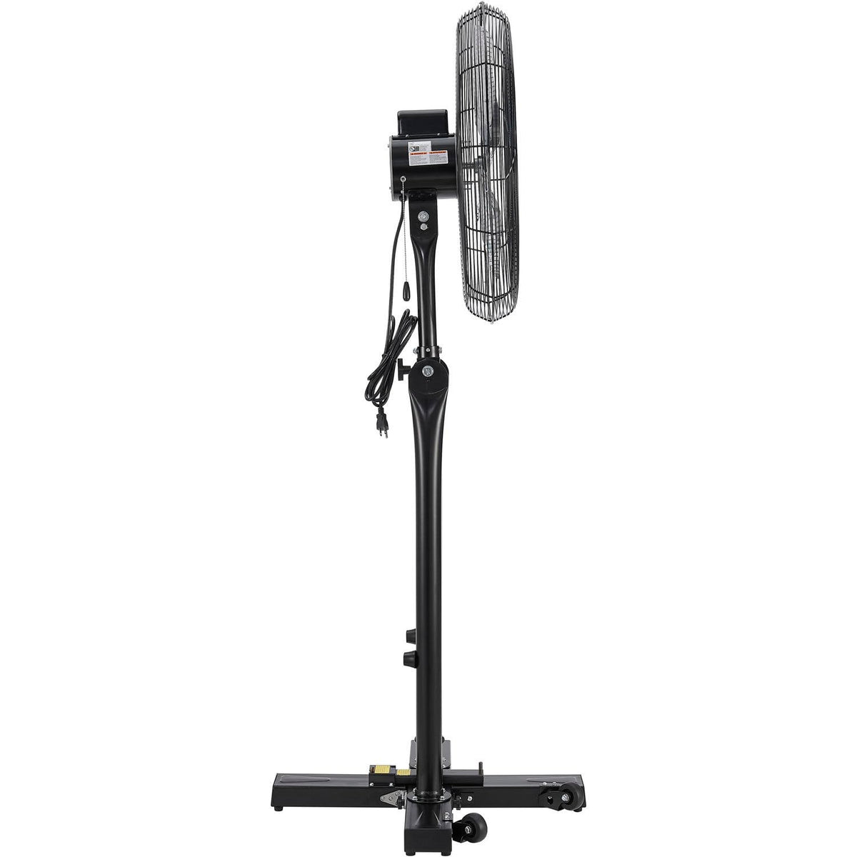 24" Foldable Mobile Pedestal Fan by Continental Dynamics – Metal, Black, Model SFSI3-750/60Y