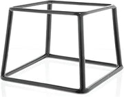 HUBERT Pedestal Display Riser Square Black Rubber-Coated - 7"L x 6"W x 5"H