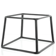 Pedestal Display Riser Square Black Rubber-Coated - 7"L x 6"W x 5"H by HUBERT – Alloy Steel, Black