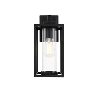 Memphis One Light Outdoor Wall Sconce Black by Lighting Design – Iron, Black
