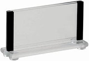Sign Holder Acrylic Black Edged - 3 1/2"L x 1 1/4"W x 2"H