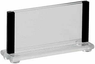 Sign Holder Acrylic Black Edged - 3 1/2"L x 1 1/4"W x 2"H