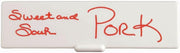 HUBERT Write-On Wipe-Off Blank Tag White Plastic Heat Resistant - 6 1/8" L x 1 7/8" H