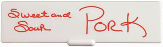 HUBERT Write-On Wipe-Off Blank Tag White Plastic Heat Resistant - 6 1/8" L x 1 7/8" H