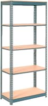 Global Industrial Heavy Duty Shelving 36" W x 24" D x 96" H with 5 Shelves, Wood Deck, Gray