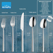 Amefa Metropole / 3.35" H x 9.84" L x 4.5" W / Formal Dinner Knives
