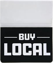 Shelf Talker Black Plastic Buy Local - 2 1/2"L x 3"H, 25 per Pack