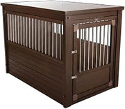 Russet Engineered Wood Composite Dog Crate End Table with Durable Construction, Spacious Design, Stainless Steel Accents, Extra Large Size, Suitable for Large Pets