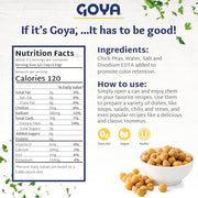 Goya CHICK PEAS / 15.5 Ounce (Pack of 8) / yellow Garbanzo Beans