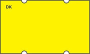 DayMark Safety Systems IT120653 DuraMark Date Coder Blank Permanent Label, for DM5 SpeedyMark 5, 3-Line Marking Gun, Yellow, Pack of 6 Rolls