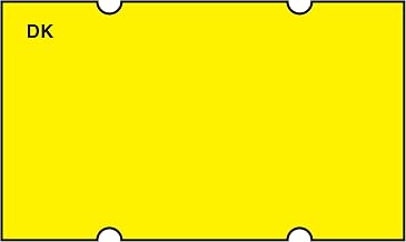 DayMark Safety Systems IT120653 DuraMark Date Coder Blank Permanent Label, for DM5 SpeedyMark 5, 3-Line Marking Gun, Yellow, Pack of 6 Rolls