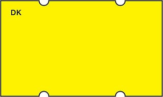 DayMark Safety Systems IT120653 DuraMark Date Coder Blank Permanent Label, for DM5 SpeedyMark 5, 3-Line Marking Gun, Yellow, Pack of 6 Rolls