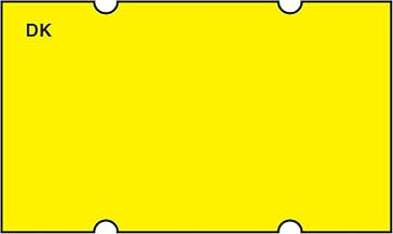 DayMark Safety Systems IT120653 DuraMark Date Coder Blank Permanent Label, for DM5 SpeedyMark 5, 3-Line Marking Gun, Yellow, Pack of 6 Rolls