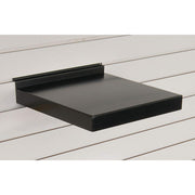 12" W Metal Slatwall Shelf by Retail Resource – 12" W, Metal, Black, Model 74089