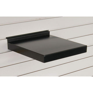 12" W Metal Slatwall Shelf by Retail Resource – 12" W, Metal, Black, Model 74089