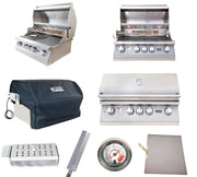 Lion Premium Grills | BBQ Gas Grill Bundle | 32 Inch Grill Package 1 (Propane Gas) by AMS FIREPLACE INC. – Stainless Steel, Silver, Black, Model L75000