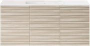 Swiss Madison Cascade 48" Wall-Mounted Bathroom Vanity in White Oak with Sink Top
