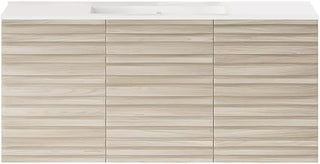 Swiss Madison Cascade 48" Wall-Mounted Bathroom Vanity in White Oak with Sink Top