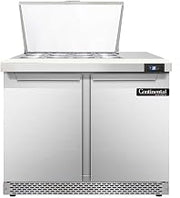 DL36-12M-FB Designer Line Mighty Top Sandwich Unit, 36" W, With 12 Pan Top Openings & Front Breathing